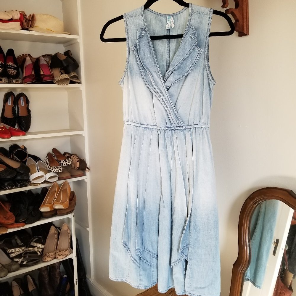 Anthro - Chambray Sleeveless Dress